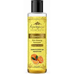 Ayuryuga Vitamin C Skin Glowing Face Wash For Brightening Skin, Reduce Fine Lines, For Womens &